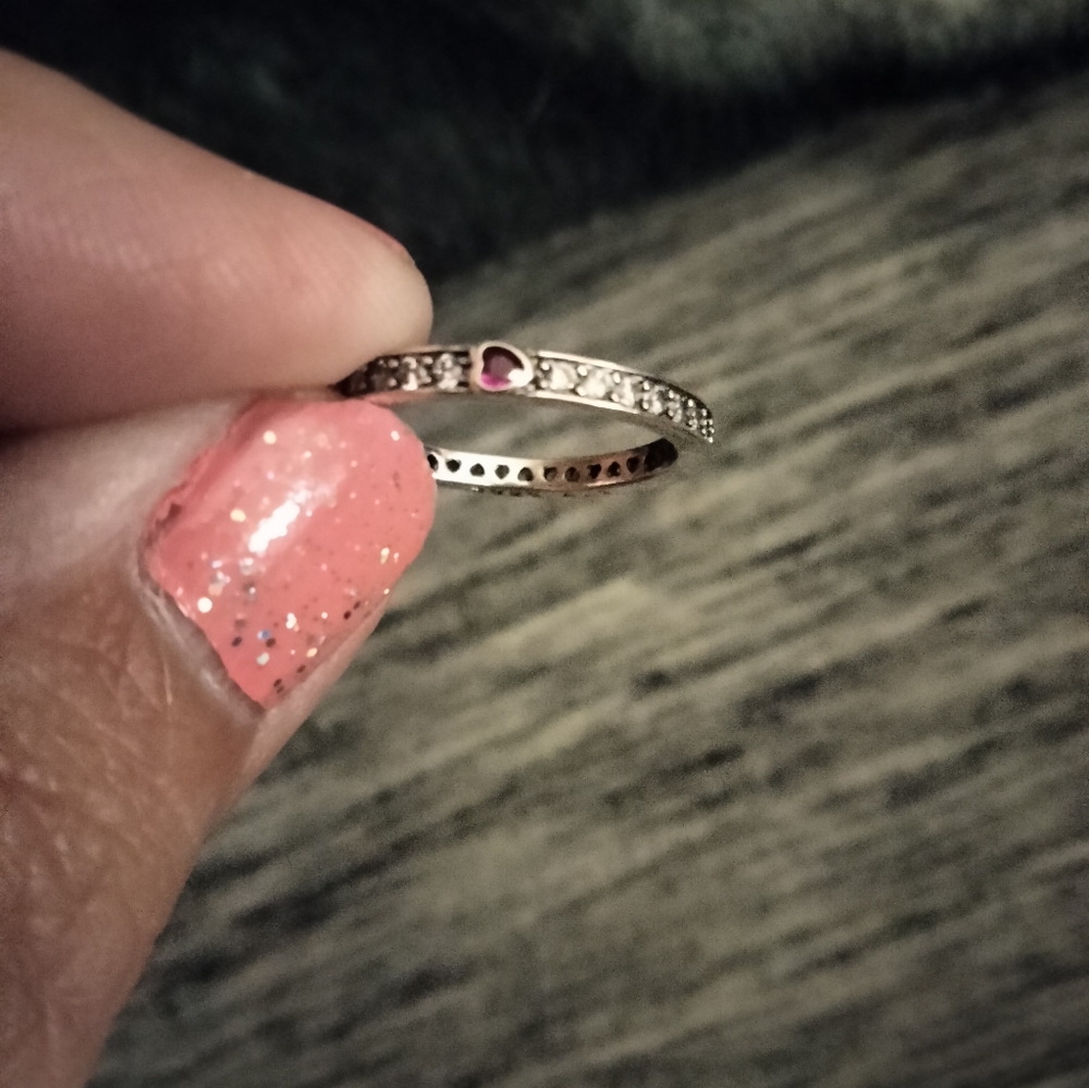 RETIRED Pandora Sparkle and Love Ring - Picture 4 of 5
